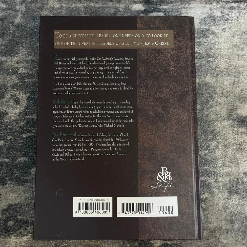 Leadership Lessons of Jesus Bob Briner Ray Pritchard Devotional Journal NEW